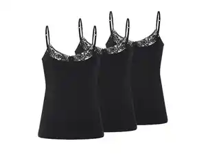 ESMARA® Damen Spaghettiträgerhemden, 3 Stück