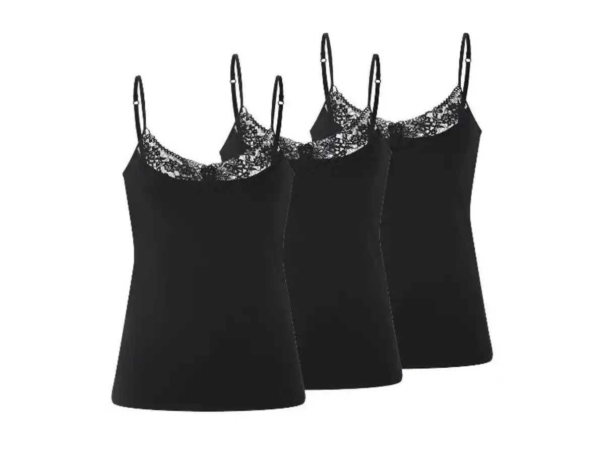 Bild 1 von ESMARA® Damen Spaghettiträgerhemden, 3 Stück