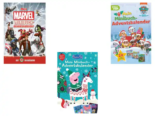 Bild 3 von Minibuch-Adventskalender »Marvel / PAW Patrol / Peppa Pig«