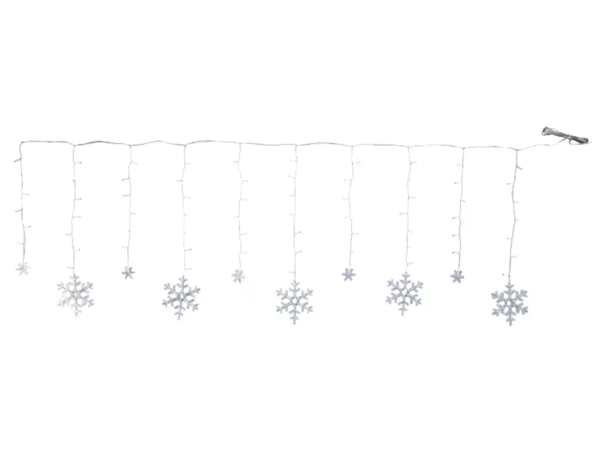 Bild 2 von LIVARNO® LED-Lichtervorhang mit dekorativen Sternen/Schneeflocken