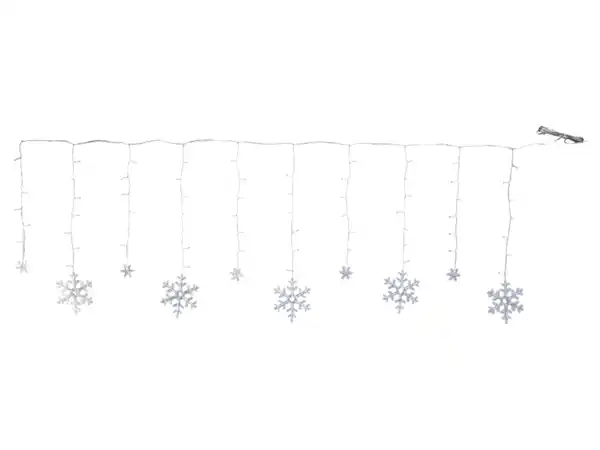 Bild 2 von LIVARNO® LED-Lichtervorhang mit dekorativen Sternen/Schneeflocken