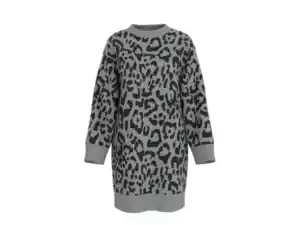 ESMARA® Damen Jacquard Strickkleid