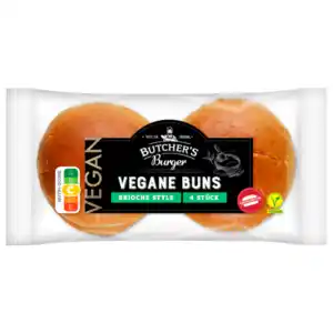 Butcher's Burger Vegane Buns Brioche Style 4 Stück