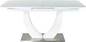 Jockenhöfer Gruppe Esstisch Ulm, NEU in kaschmir, Hochglanz, mit Synchronauszug, Breite 160-200 cm