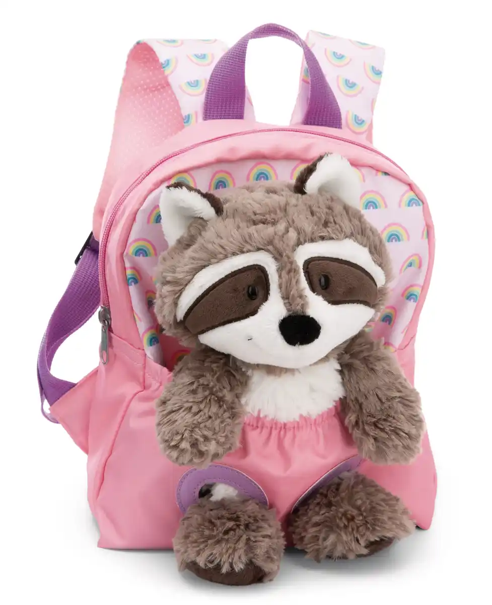 Bild 1 von NICI Rucksack mit Plüschtier Waschbär 21x26cm, 1 Stk