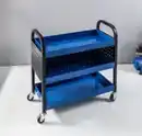 Bild 3 von Tech-Craft Werkzeugrollwagen mit 3 Ablagen 75x 35x 66 cm blau