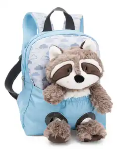 NICI Rucksack mit Plüschtier 21x26cm Waschbär 25cm, 1 Stk