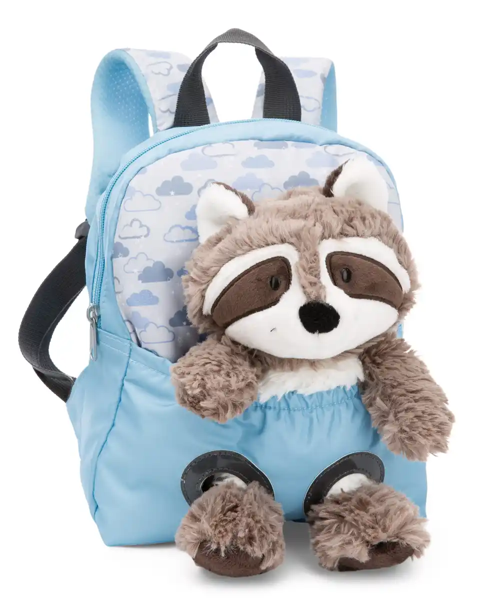 Bild 1 von NICI Rucksack mit Plüschtier 21x26cm Waschbär 25cm, 1 Stk