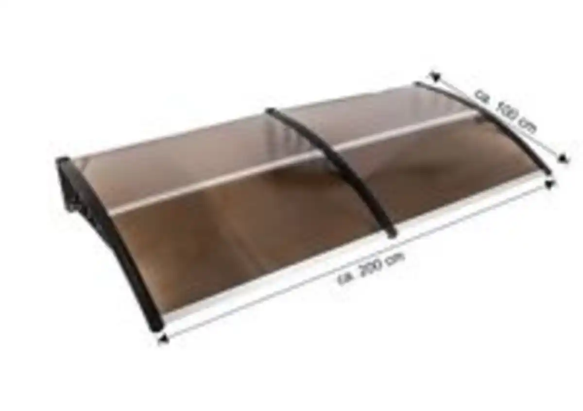 Bild 3 von HC Home & Living XXL Design-Vordach, aus Polycarbonat ca. 200 x 100 cm - Anthrazit