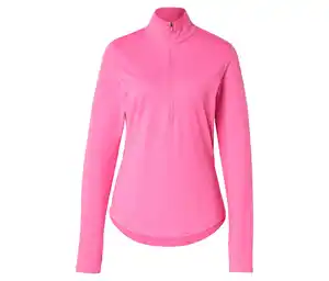 Thermo-Sportshirt mit Half-Zip, rosa