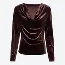 Bild 3 von Damen-Samt-Langarmshirt mit Glitzersteinchen