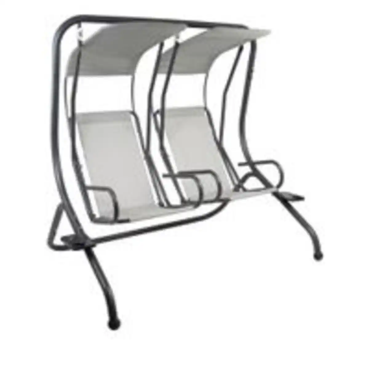 Bild 3 von bellavista® Home & Garden 2-Sitzer Hollywoodschaukel mit Rückenkissen und Getränkehalter, ca. 183 x 136 x 171 cm - Anthrazit