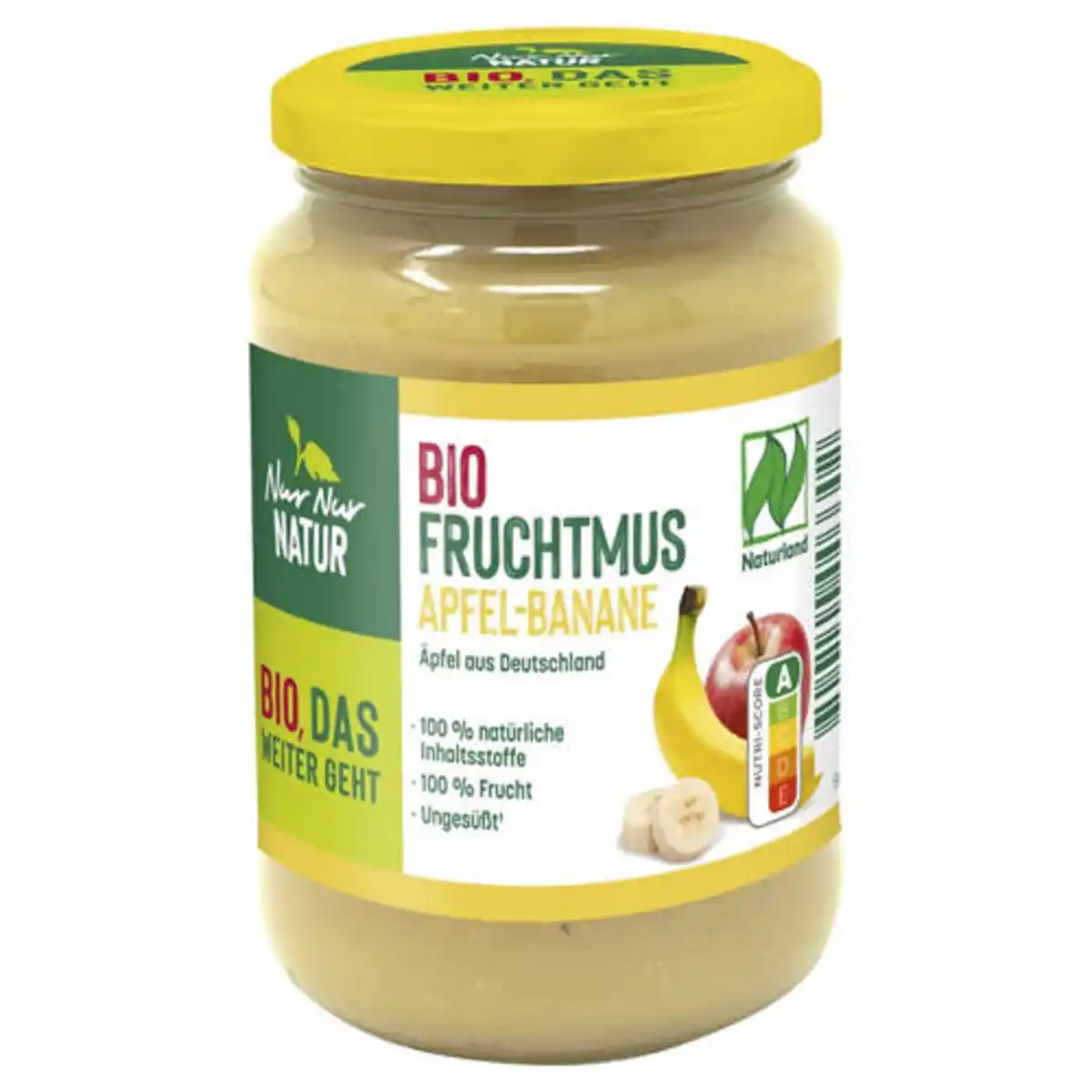 Bild 1 von NUR NUR NATUR Bio-Fruchtmus 360 g, Apfel-Banane