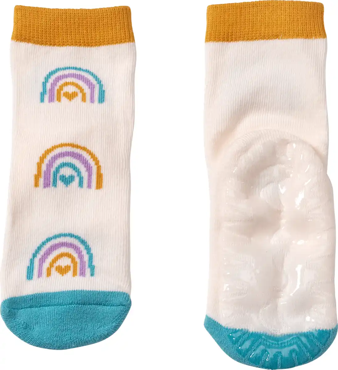 Bild 1 von ALANA Stoppersocken mit Regenbogen-Muster, weiß, Gr. 23/24, 1 St