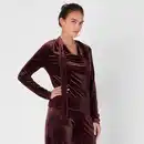 Bild 1 von Damen-Samt-Langarmshirt mit Glitzersteinchen