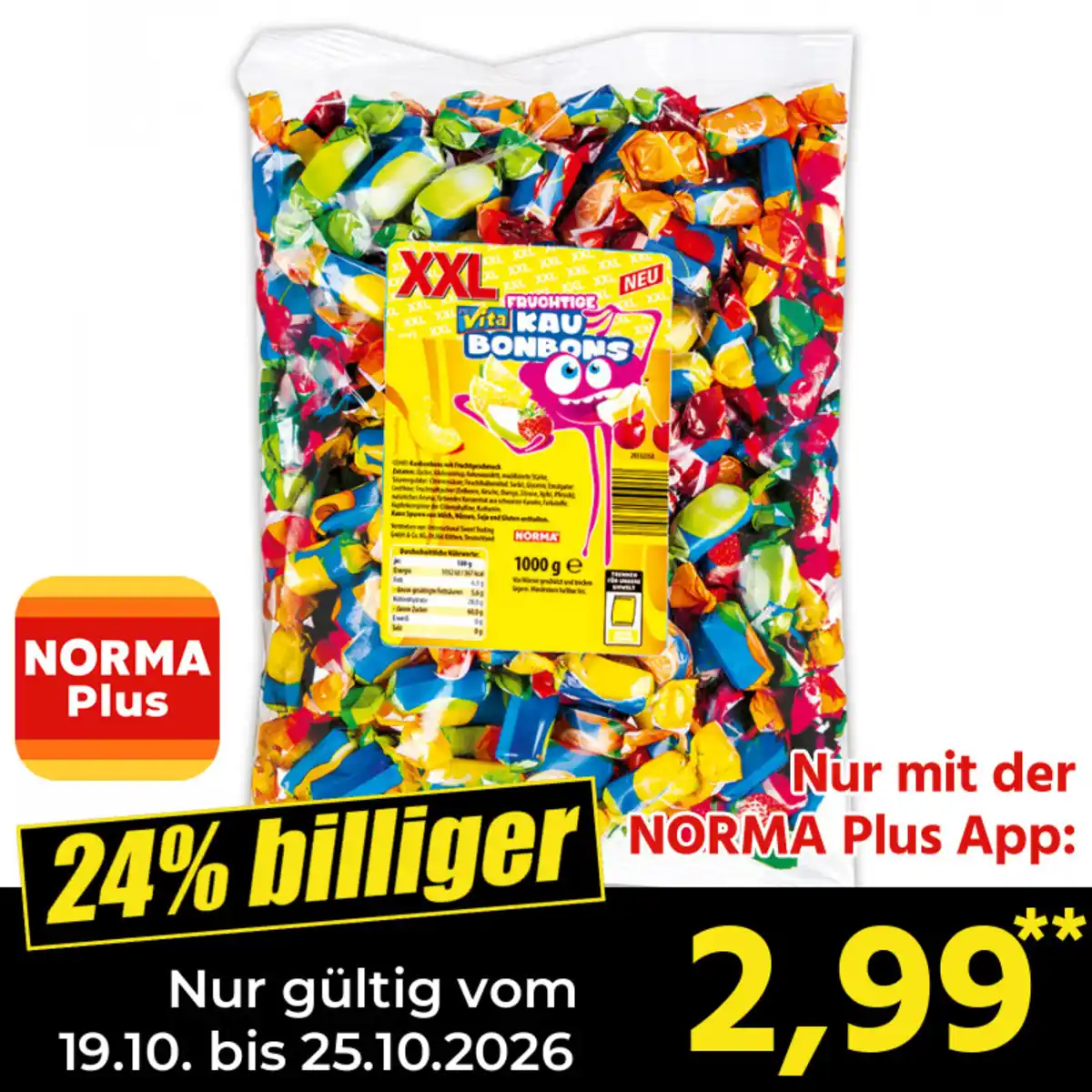 Bild 1 von Bona Vita XXL Fruchtige Kaubonbons