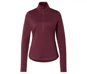 Thermo-Sportshirt mit Half-Zip, weinrot