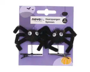Haarspangen 2er novooo, Halloween, Spinne