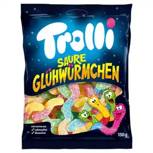 TROLLI Saures Fruchtgummi, Saure Würmer 150 g