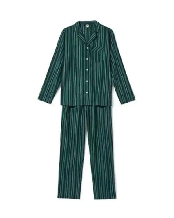 Bild 2 von Herrenpyjama, gestreift dunkelblau