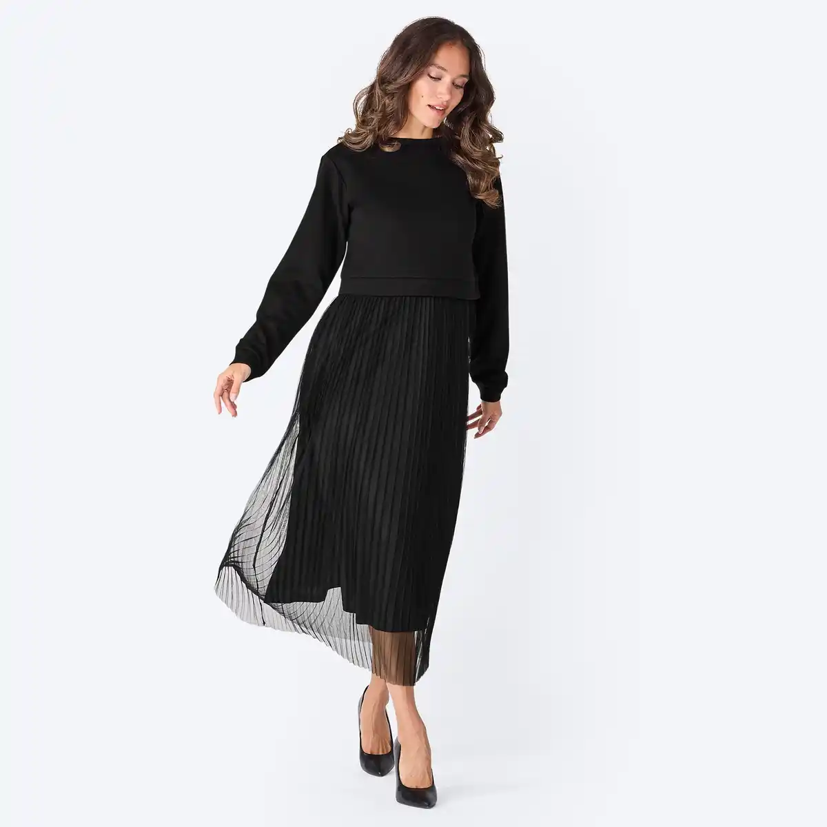 Bild 1 von Damen-Kleid mit plissiertem Rock