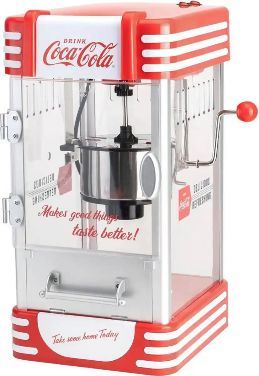 Bild 1 von SALCO Popcornmaschine Coca-Cola SNP-27CC, Großer Zubereitungsbehälter von 60 ml mit integriertem Heizsystem