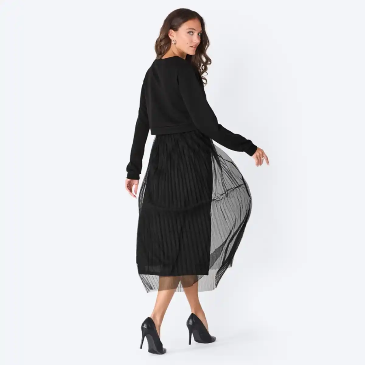 Bild 4 von Damen-Kleid mit plissiertem Rock