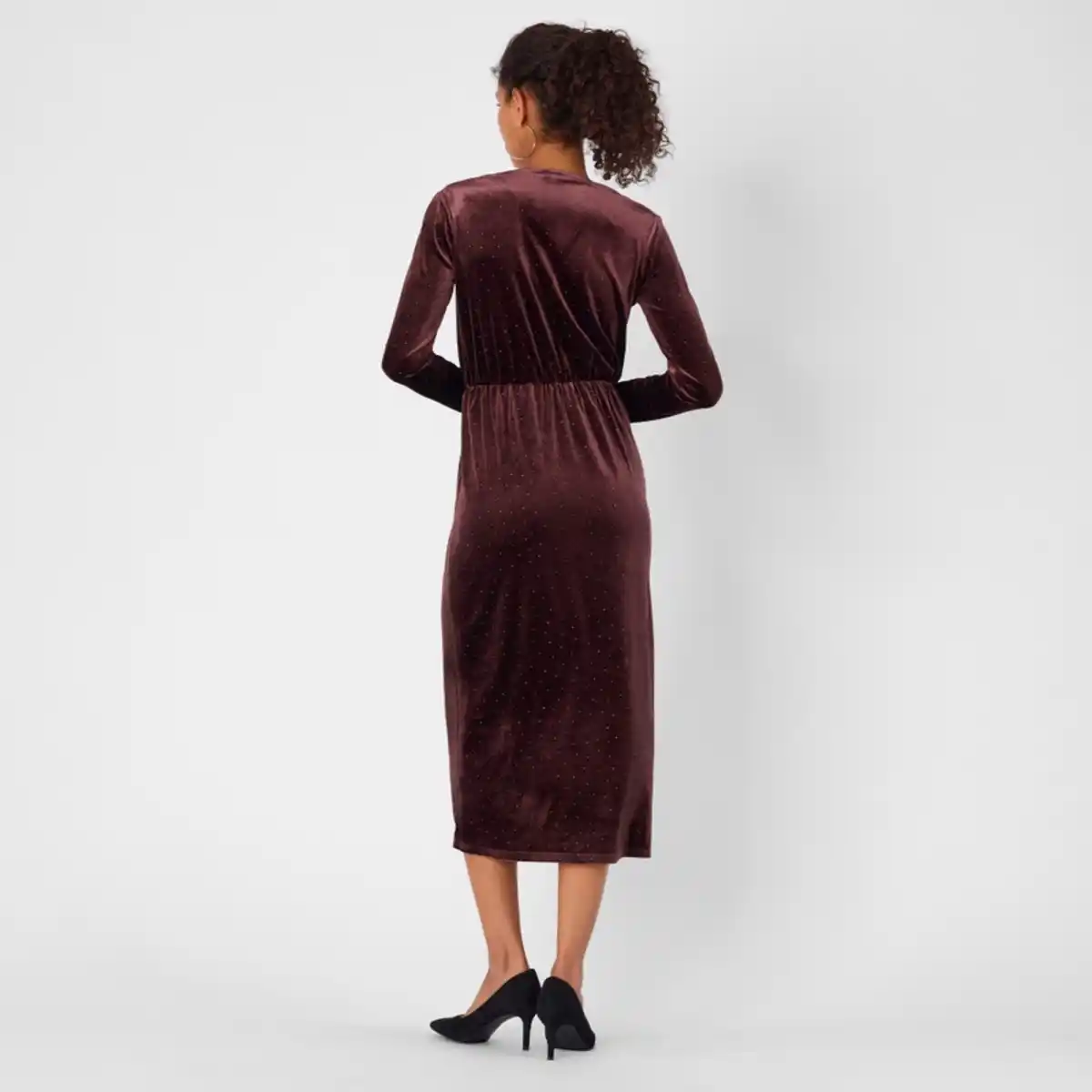 Bild 4 von Damen-Samtkleid mit Glitzersteinchen