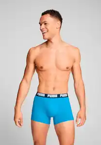 PUMA Boxershorts PUMA MEN EVERYDAY BASIC BOXERS 2P (Packung, 2er Pack) mit Puma Webbund
