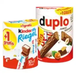 Duplo + 1 gratis oder kinder Riegel + 1 gratis