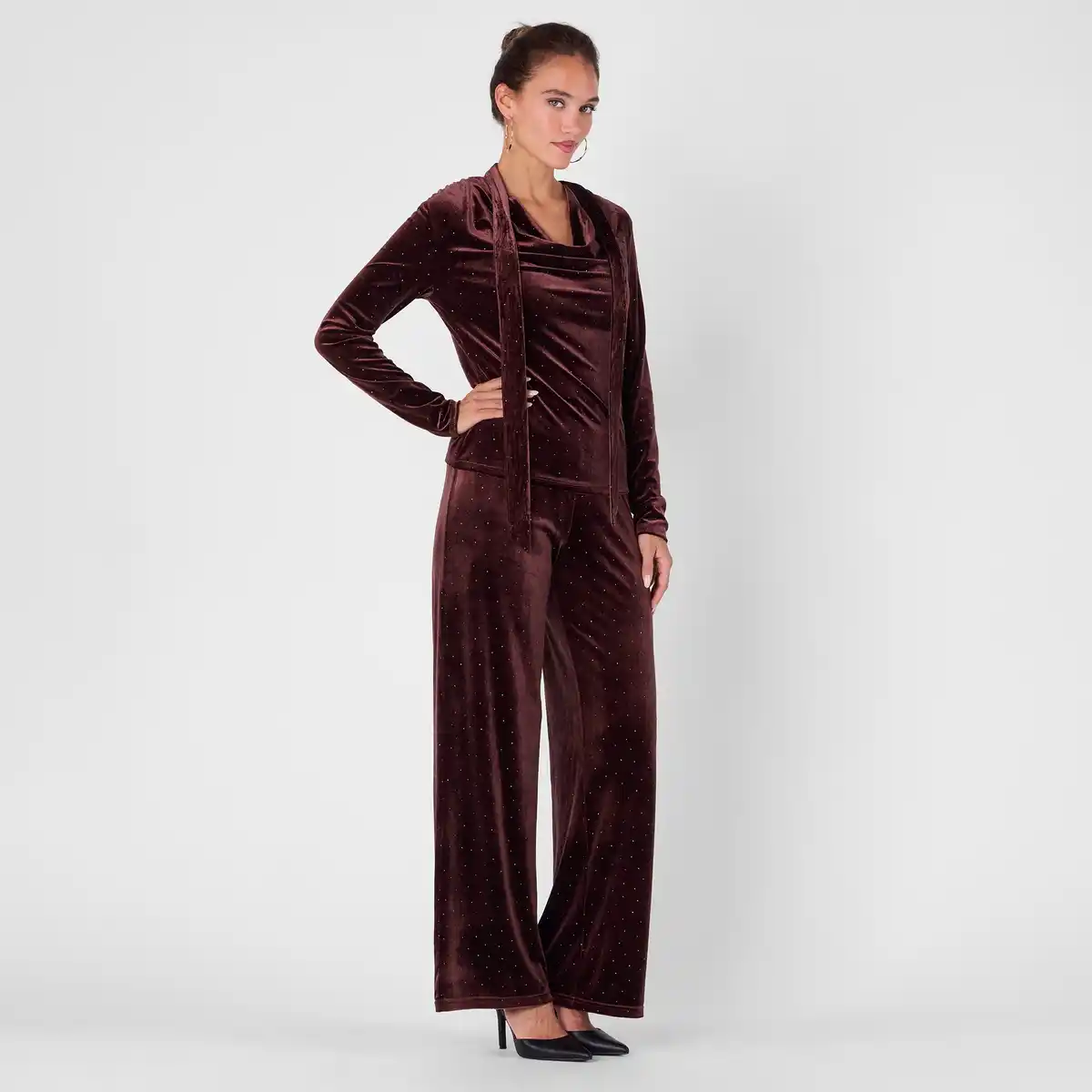 Bild 1 von Damen-Hose aus Samt mit elastischem Bund