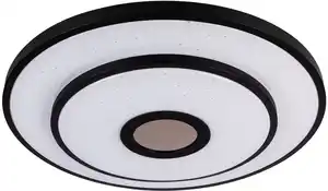 Light & More LED-Deckenleuchte weiß/schwarz Ø 50 x 7 cm warmweiß-kaltweiß dimmbar
