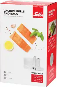 SOLIS OF SWITZERLAND Vakuumier-Folienrollen 922.65, Vorteilspack 5 Rollen und 50 Beutel