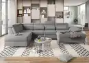 Bild 1 von sit&more Wohnlandschaft Cabrio U-Form, B: 359 cm, mit Sitztiefen-, Arm- & Kopfteilverstellung, 3 Nierenkissen, Federkern, mit Schlaffunktion und Stauraum