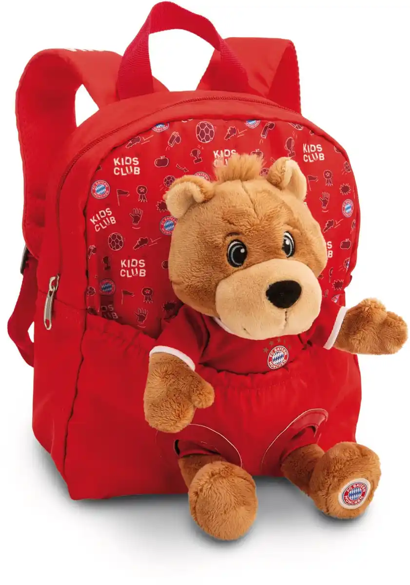 Bild 1 von NICI Rucksack mit Plüschtier FC BAYERN MÜNCHEN 21x26cm, 0 Rot