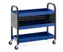 Bild 1 von Tech-Craft Werkzeugrollwagen mit 3 Ablagen 75x 35x 66 cm blau