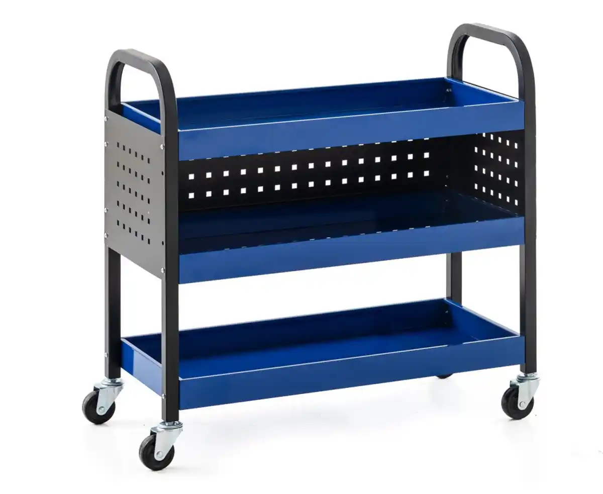 Bild 1 von Tech-Craft Werkzeugrollwagen mit 3 Ablagen 75x 35x 66 cm blau