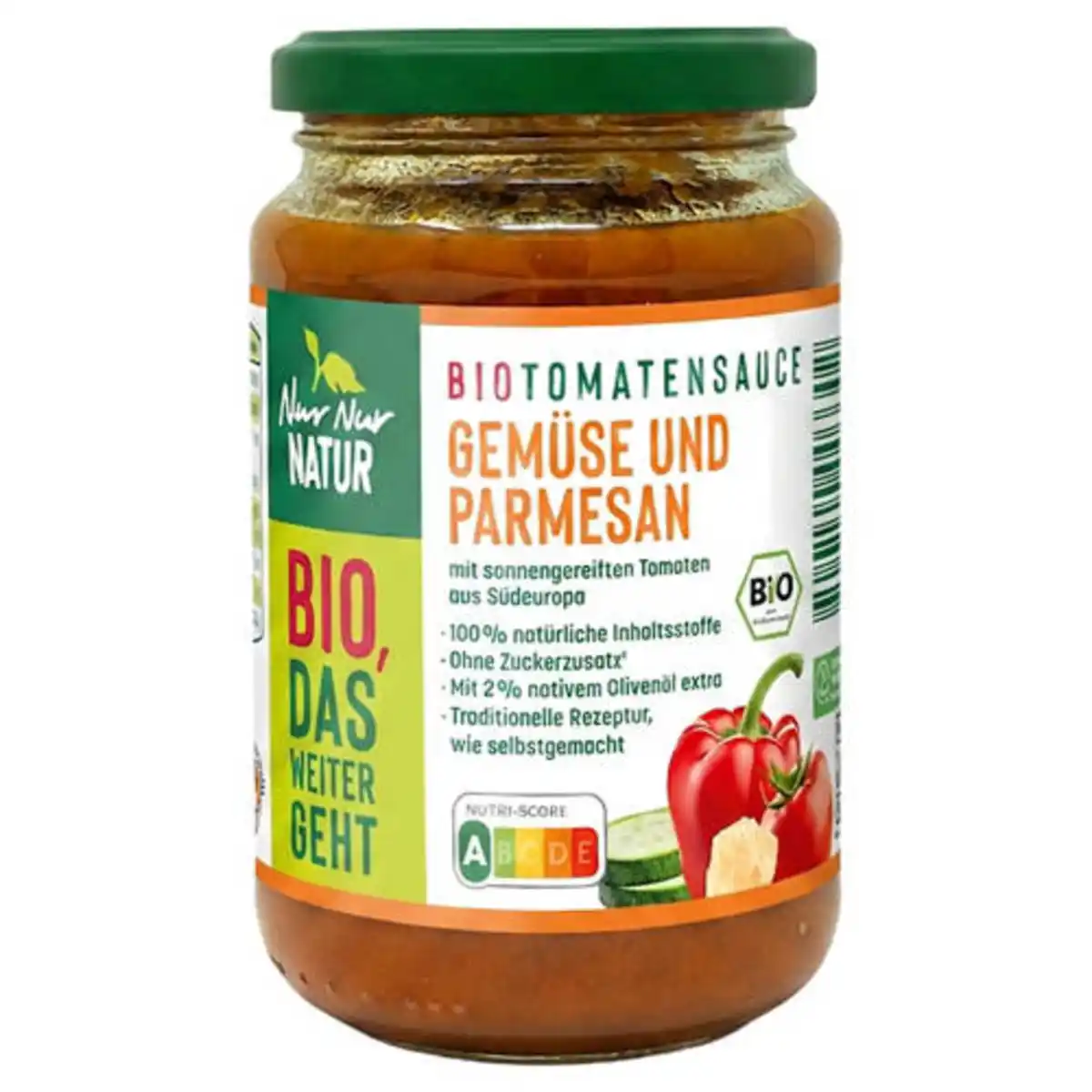 Bild 1 von NUR NUR NATUR Bio-Tomatensauce 325 ml, Gemüse Parmesan