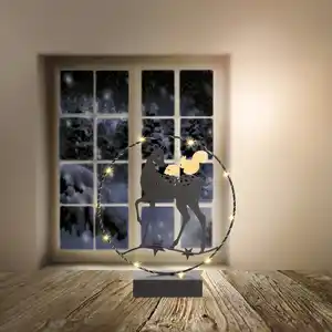 LED-Metallring mit Timerfunktion, ca. 21x6x24 cm