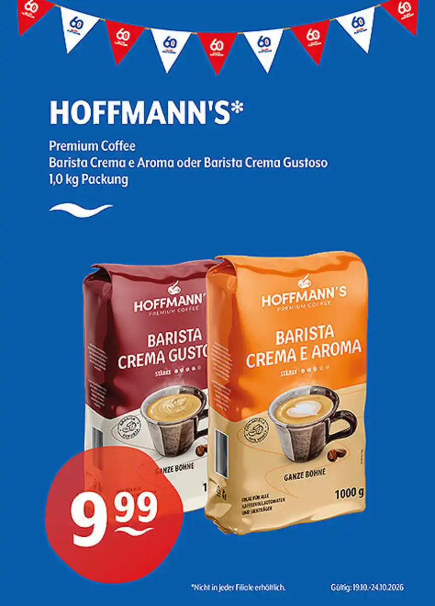 Bild 1 von HOFFMANN'S* Premium Coffee Barista Crema e Aroma oder Barista Crema Gustoso