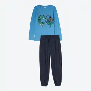 Kinder-Jungen-Schlafanzug aus Baumwolle, 2-teilig