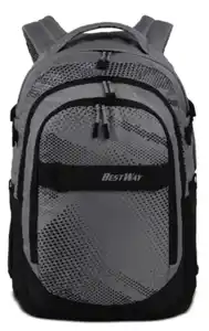 BESTWAY Schulrucksack Evolution Air hellgrau/schwarz 40177-2801, 1 Stk
