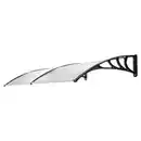 Bild 1 von GreenYard XXL Design-Vordach, mit ABS-Kunststoffrahmen und Polycarbonat ca. 200 x 100 x 28 cm - Transparent