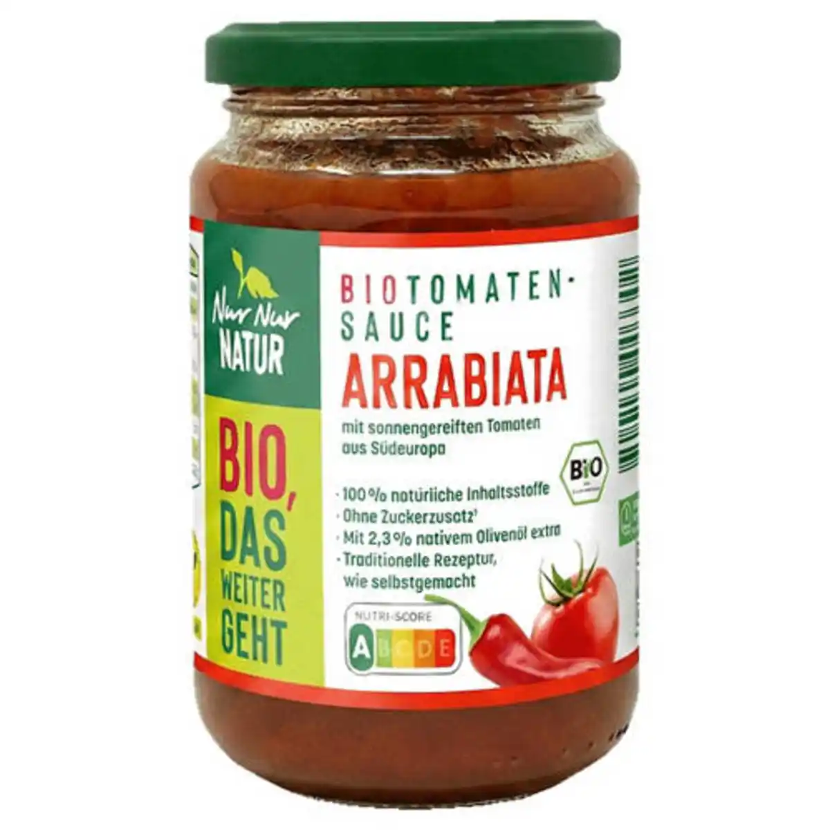 Bild 1 von NUR NUR NATUR Bio-Tomatensauce 325 ml, Arrabiata