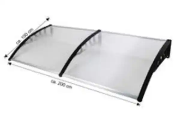 Bild 3 von HC Home & Living XXL Design-Vordach, aus Polycarbonat ca. 200 x 100 cm - Transparent