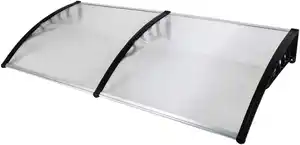 HC Home & Living XXL Design-Vordach, aus Polycarbonat ca. 200 x 100 cm - Transparent