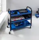 Bild 2 von Tech-Craft Werkzeugrollwagen mit 3 Ablagen 75x 35x 66 cm blau