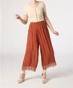 Culotte mit weitem Bein