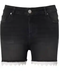 Jeans-Shorts mit Spitze