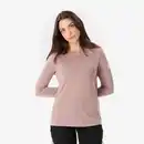 Bild 1 von FORCLAZ Funktionsshirt Damen langarm 40 % recycelte Merinowolle Trekking - Fresh